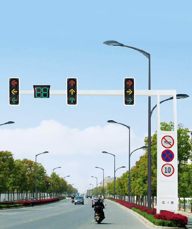 Jeden konzolový rámec signálny svetlo Signalizačný stĺp